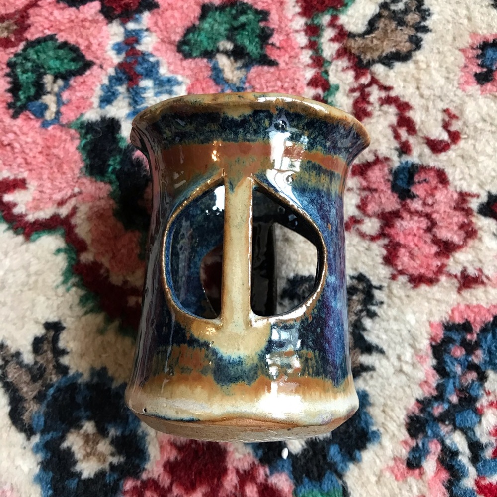 Handmade ceramic tea light holder